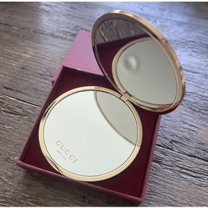 Gucci GG Monogram Compact Mirror + Gucci gift bag
